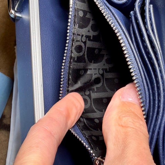 D.I.O.R Rimowa Metallic Blue Bag Wallet with Strap - Picture 8 of 13